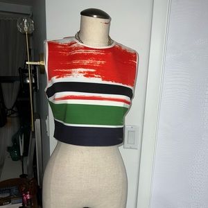 Cropped multi-color top sz L